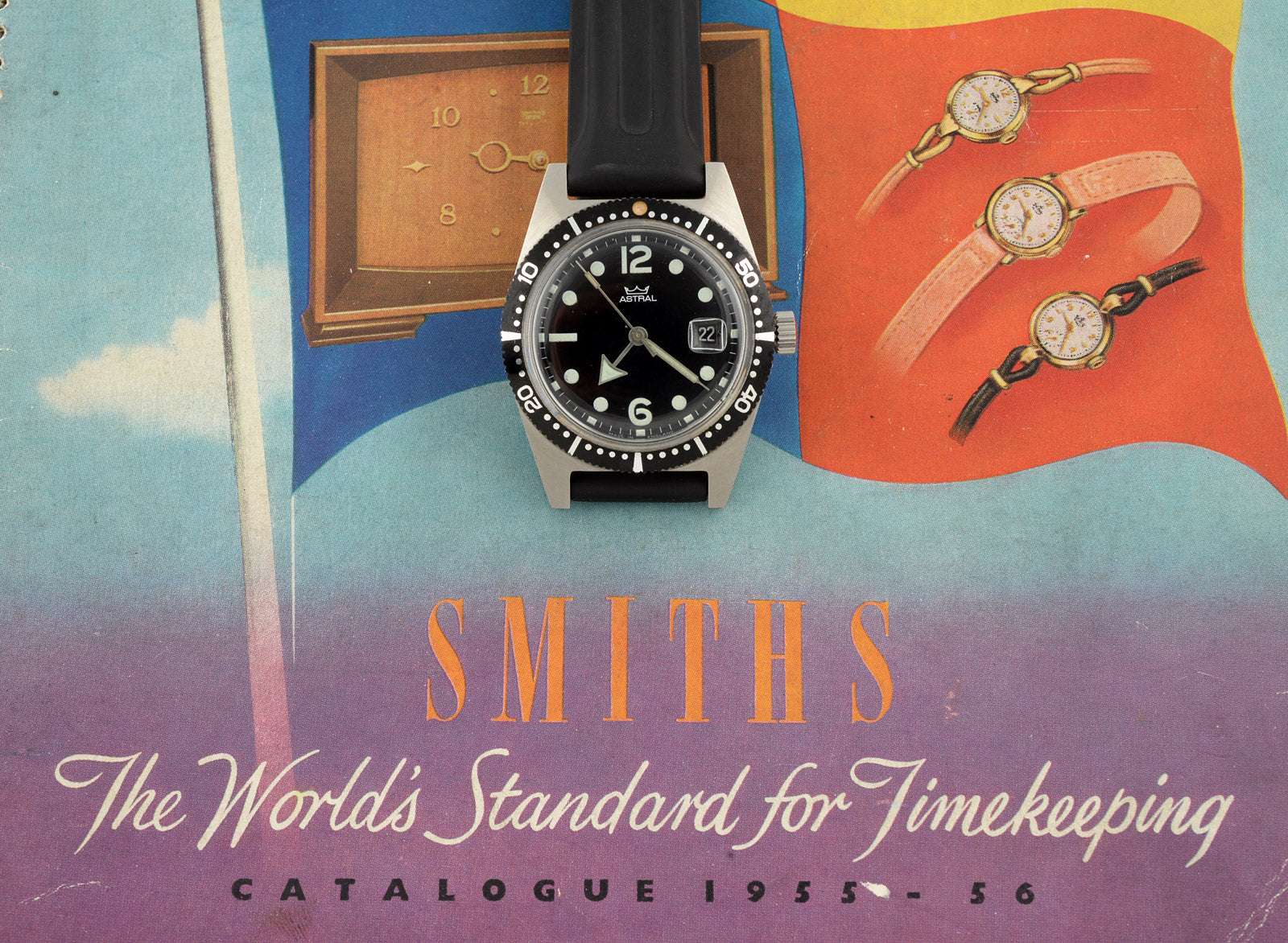 Smiths Diver 1969 orologio subacqueo acciaio 38mm gomma