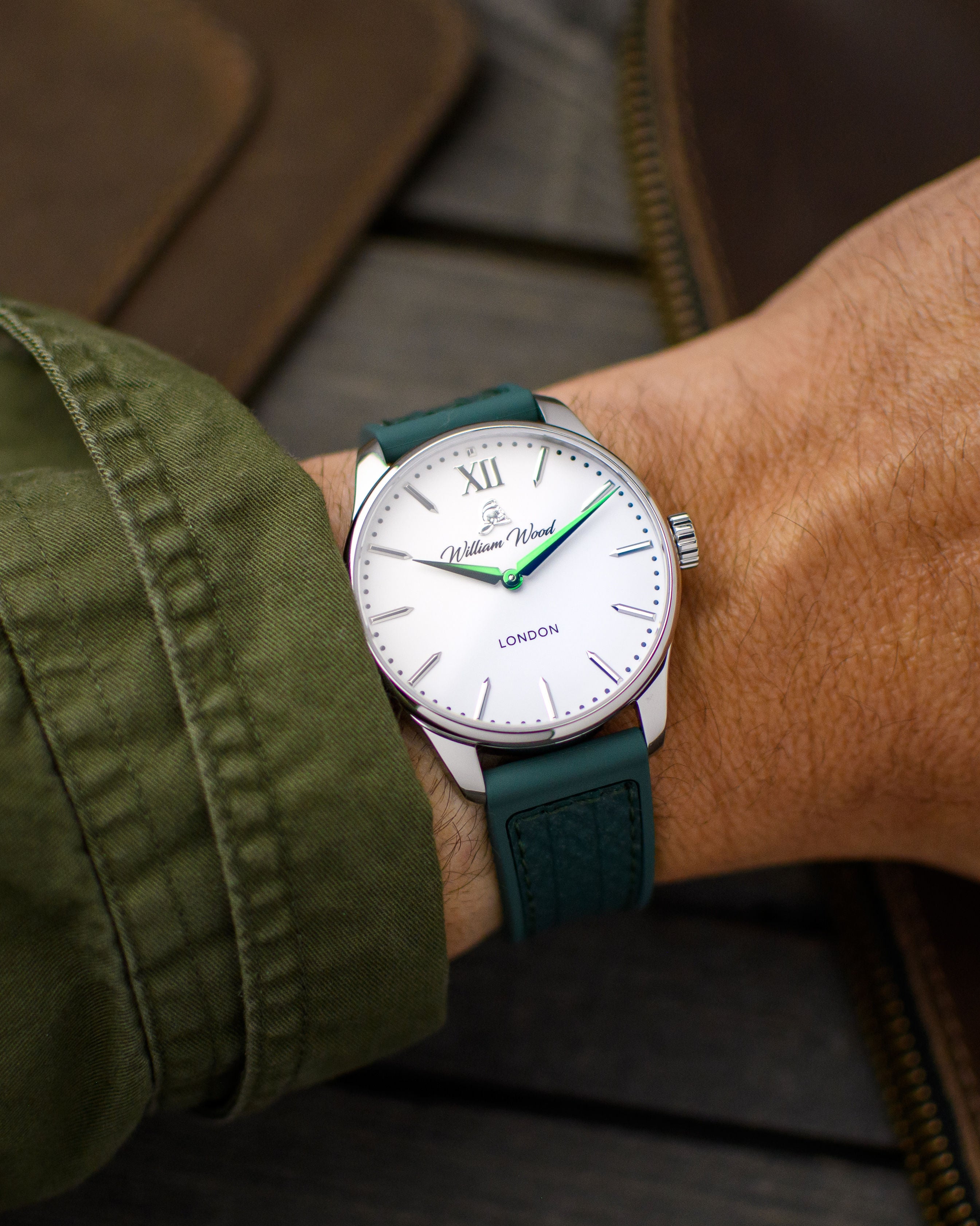 William Wood Chivalrous Peacock Edition Orologio Quarzo 41mm Verde