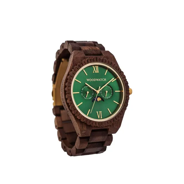 WoodWatch Classic Emerald Jungle orologio legno uomo verde