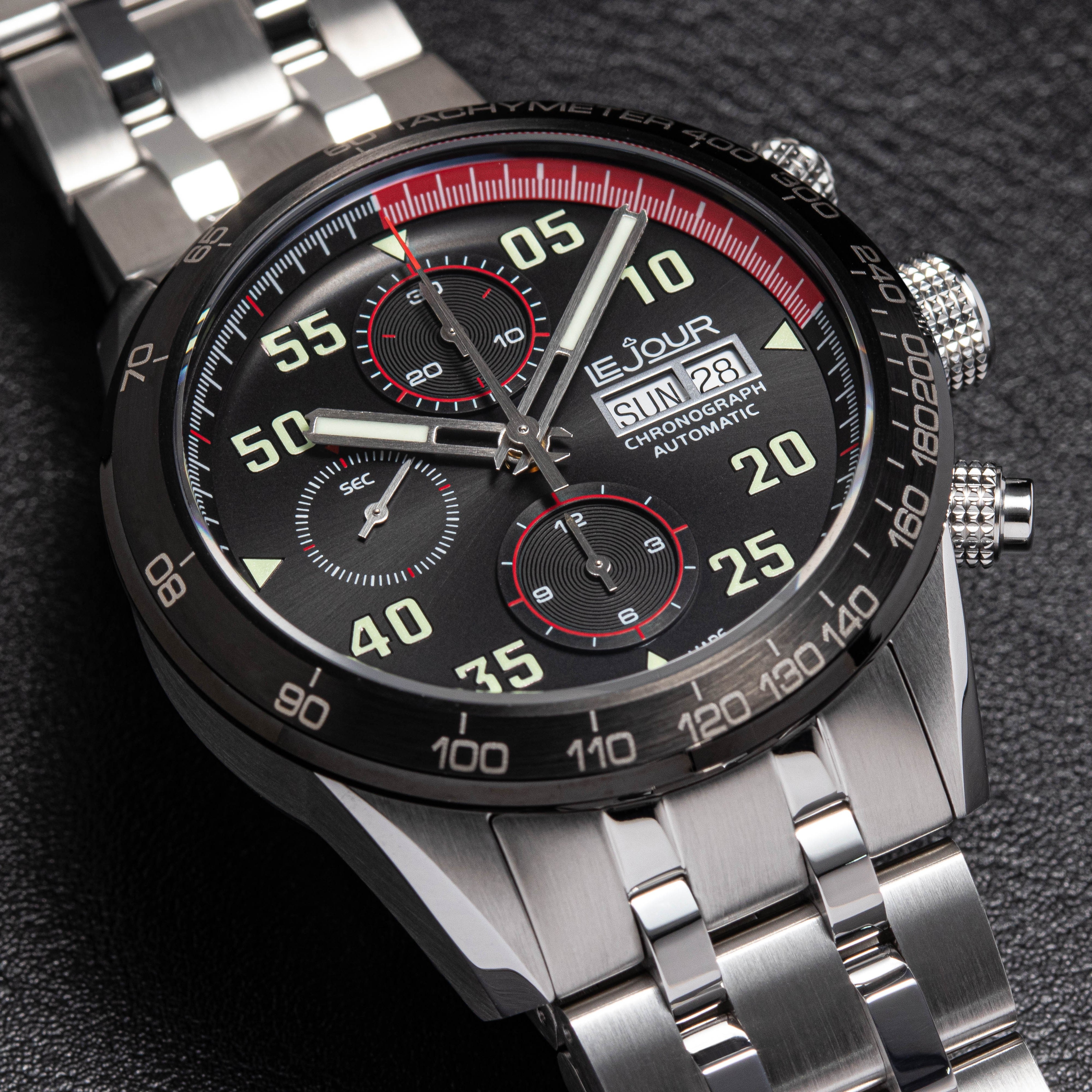 LeJour RD Chrono LJ-RD-001 orologio cronografo nero automatico