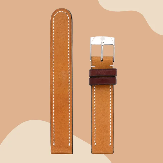 Mr Jones London Tan cinturino pelle vitello fatto a mano