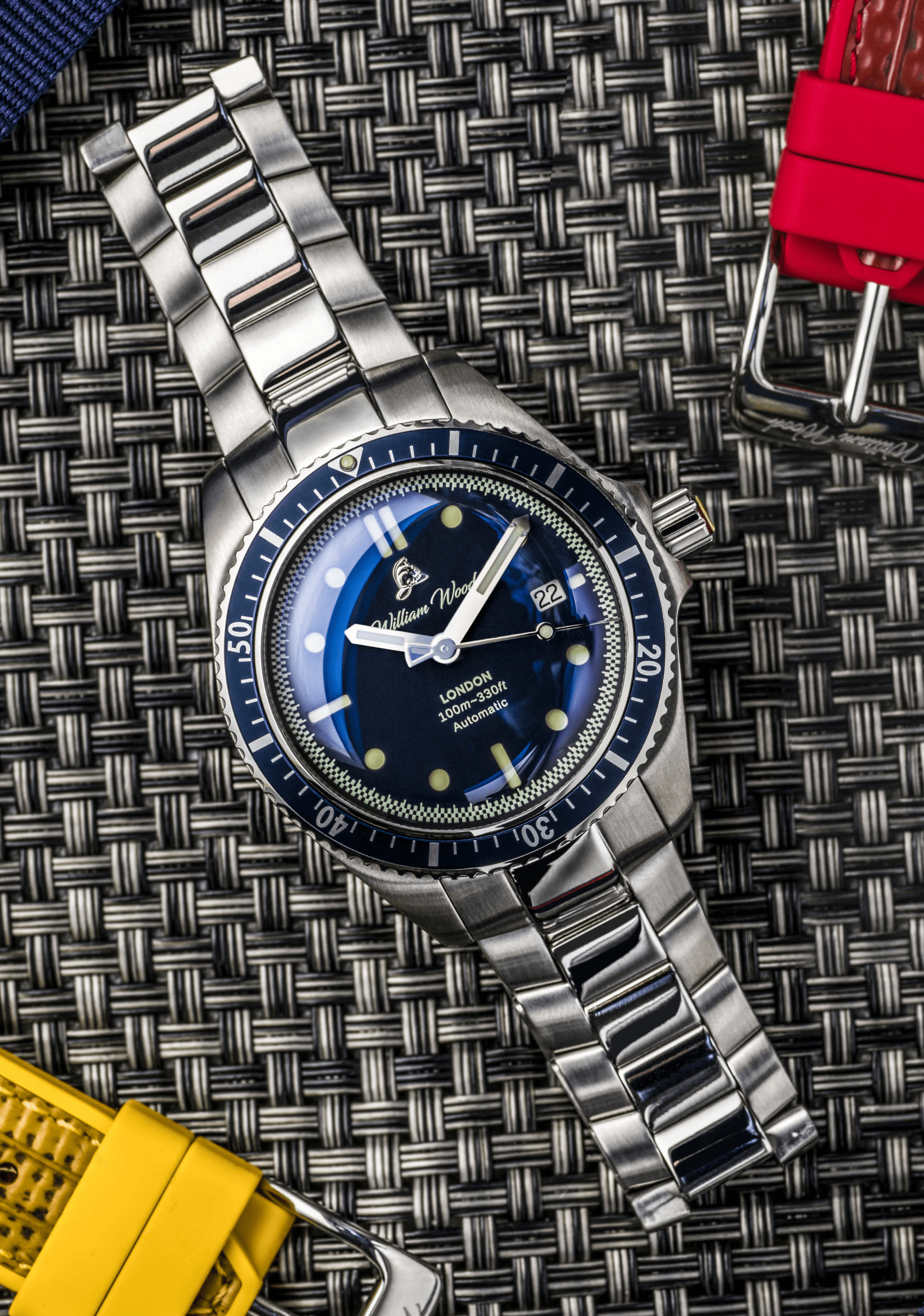 William Wood Valiant The Blue Watch orologio blu automatico 41mm