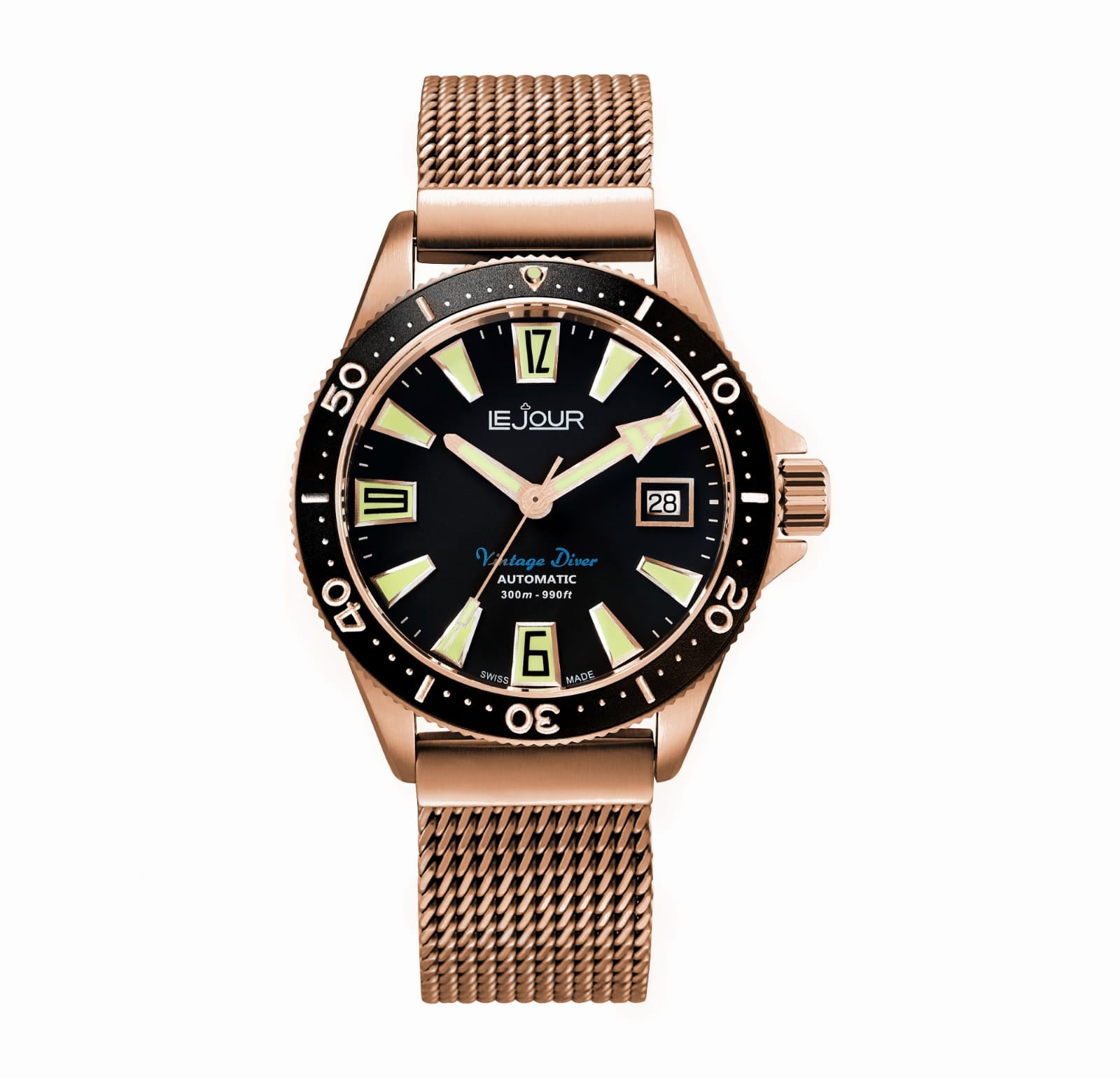 LeJour Vintage Diver LJ-VDS-006 orologio set oro rosa