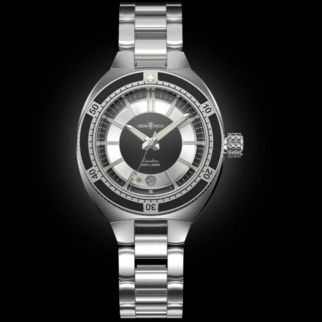 Heinrich Taucher 2 orologio automatico nero con data