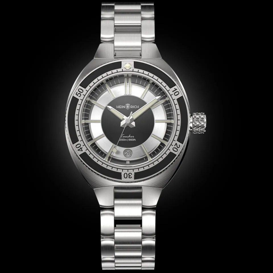 Heinrich Taucher 2 orologio automatico nero con data