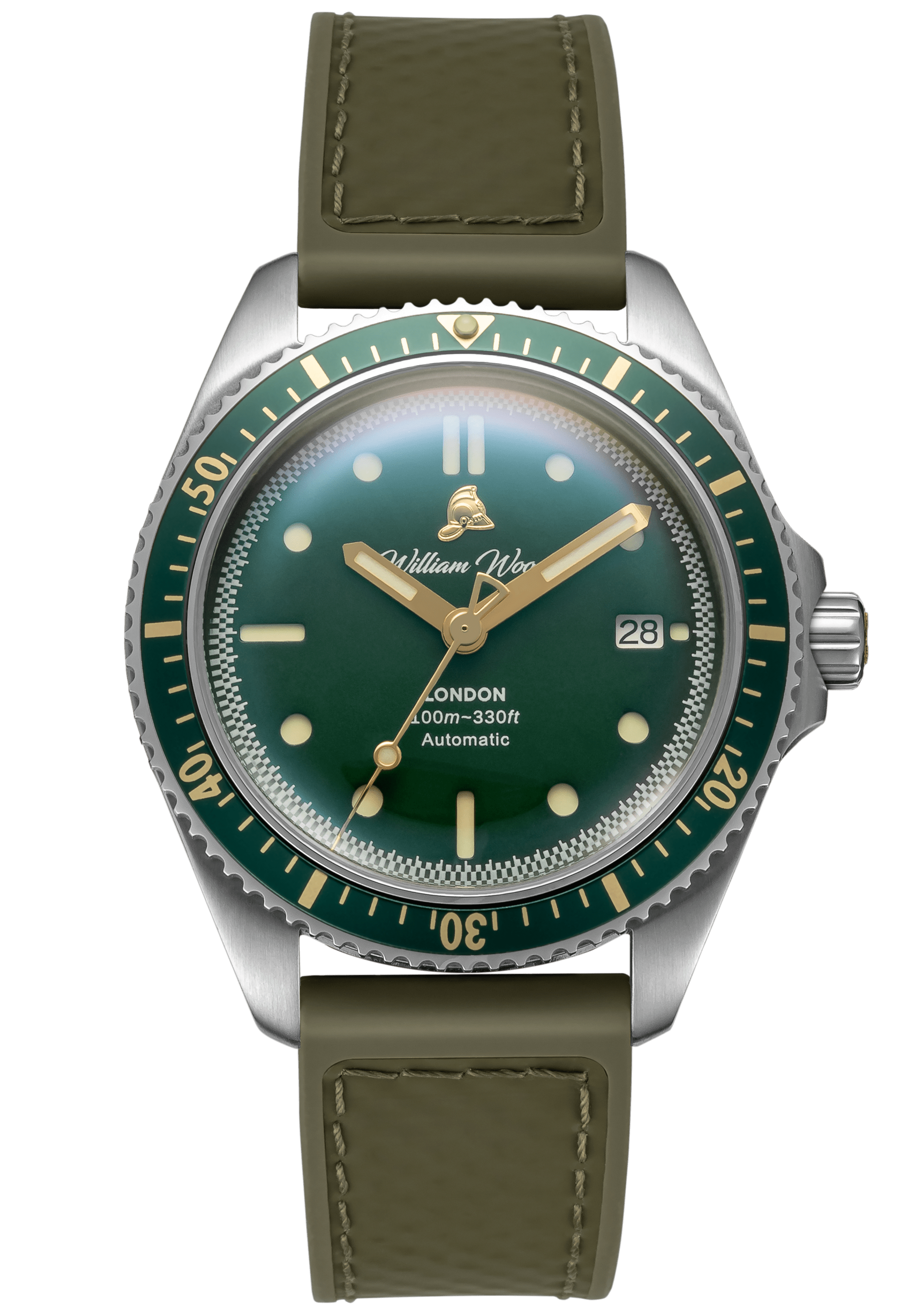William Wood Bravest Orologio Rosso 41mm Automatico Data