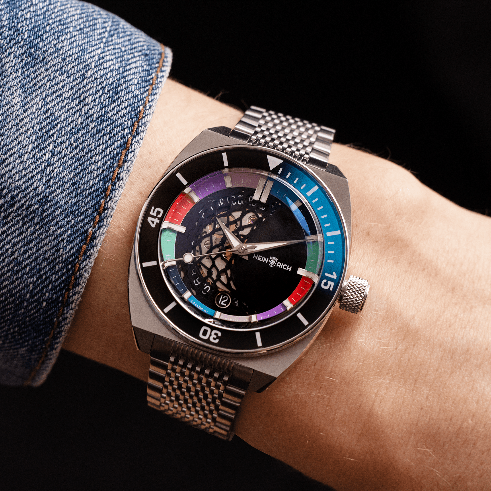 Heinrich Taucher Jeroo Edition orologio FKM nero edizione limitata