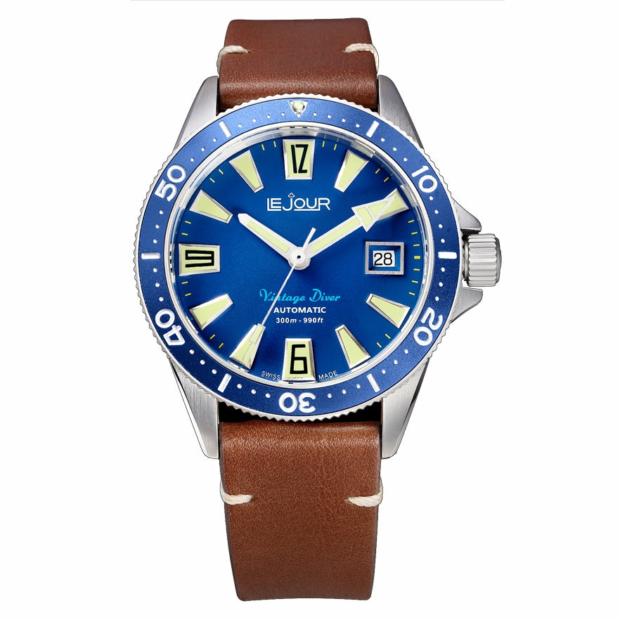 LeJour Vintage Diver LJ-VD-003 Automatico 40mm Blu