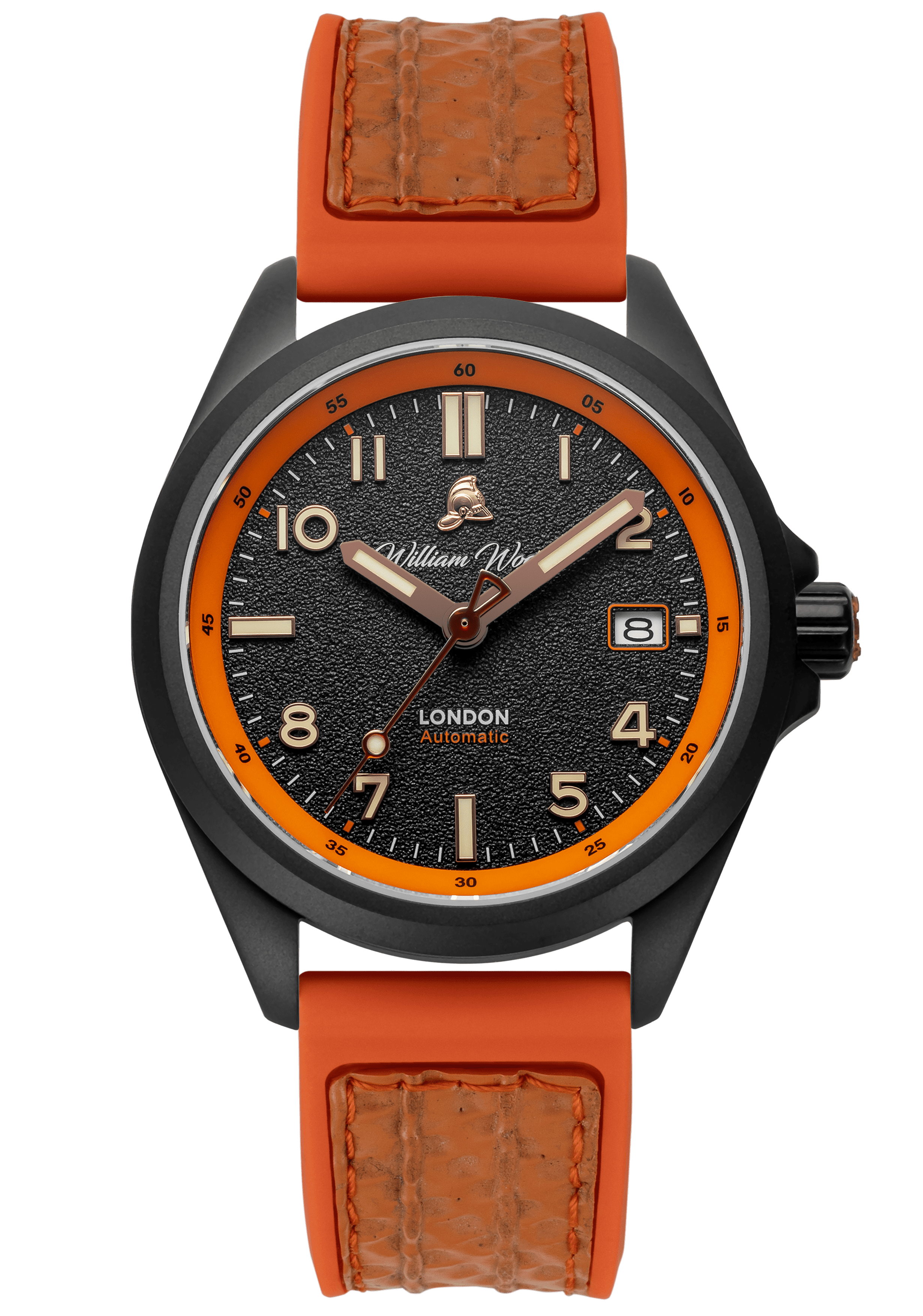 William Wood Fearless Orange Orologio Automatico 39mm Nero