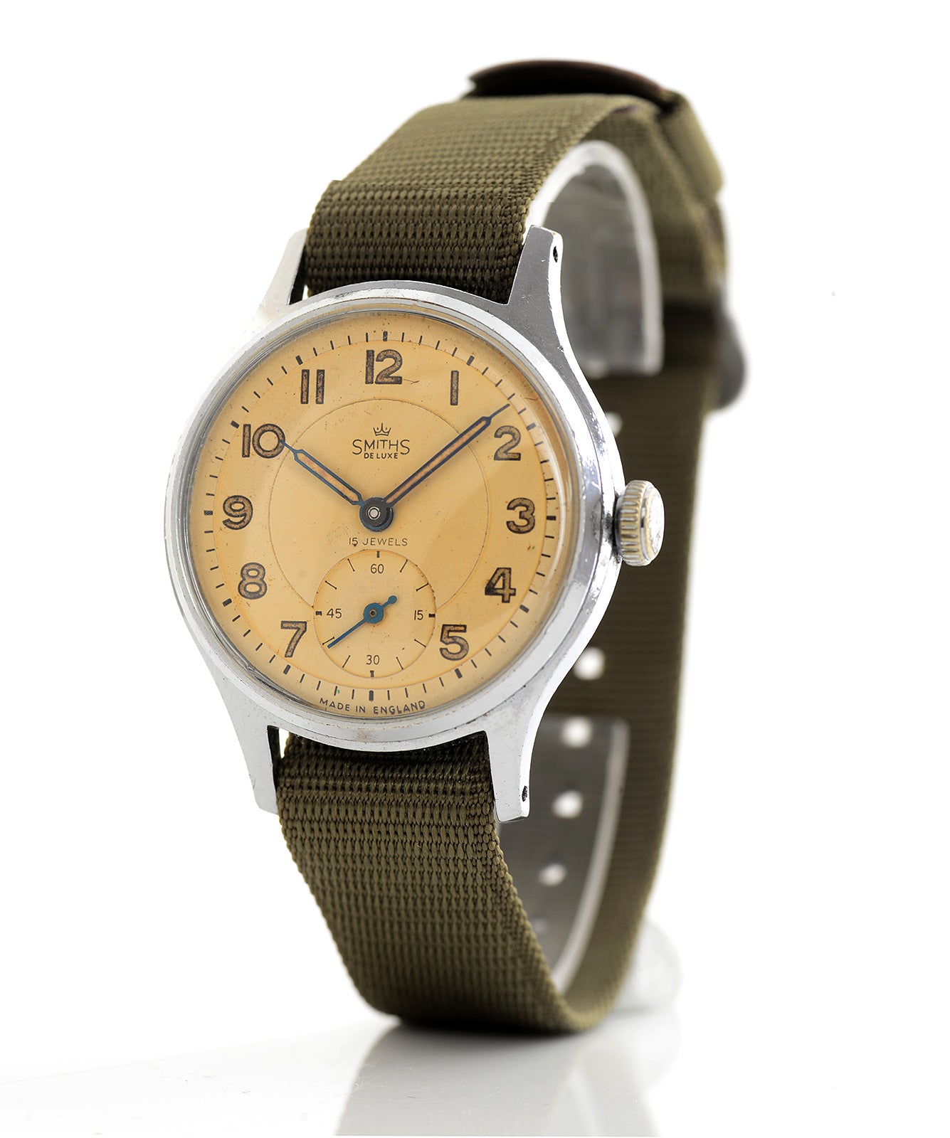 Smiths A404 1955 orologio meccanico vintage champagne 33mm